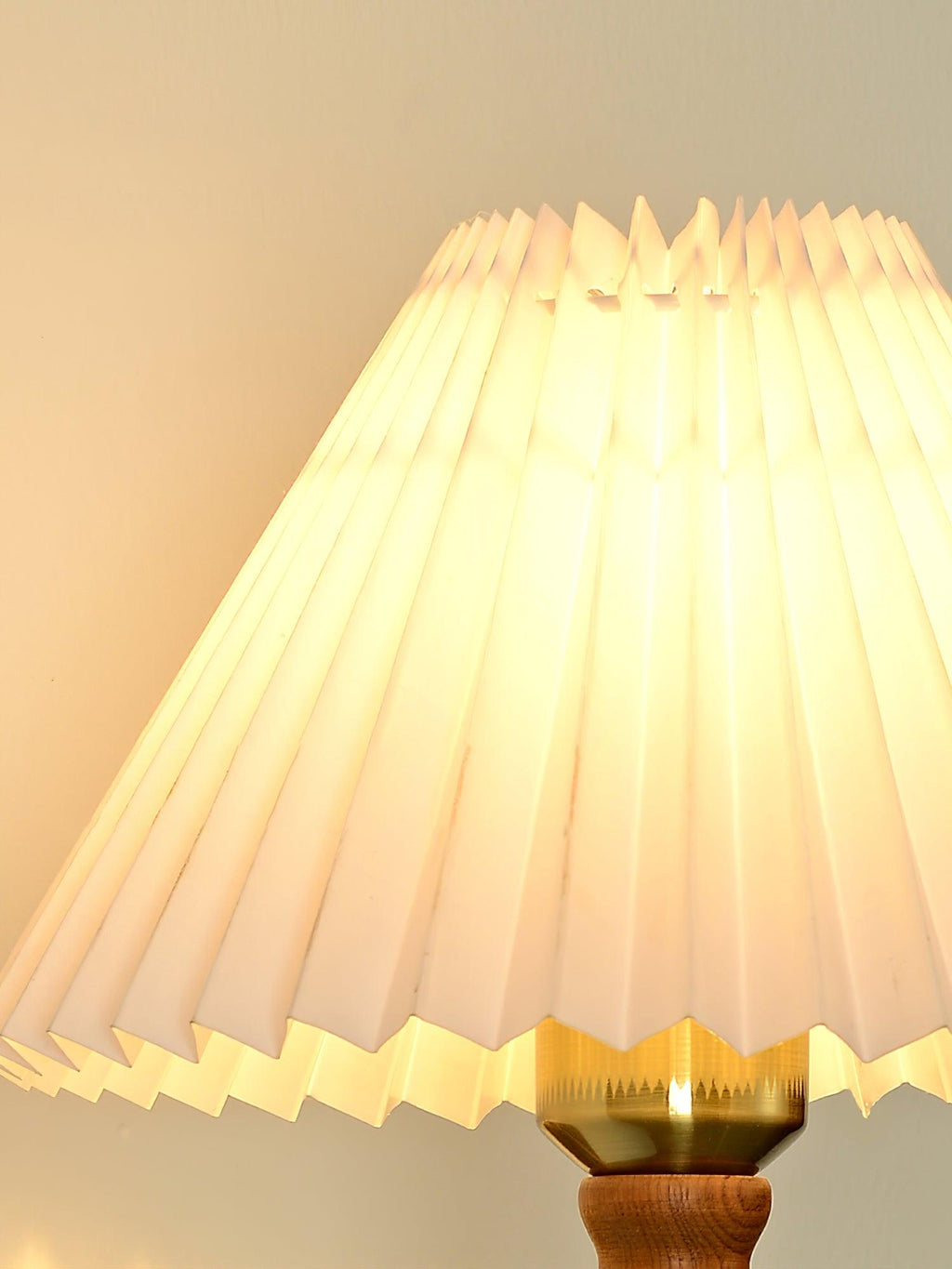 Ernest Vintage Industrial Pleated Walnut Fabric Wall Light