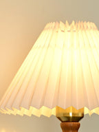 Ernest Vintage Industrial Pleated Walnut Fabric Wall Light