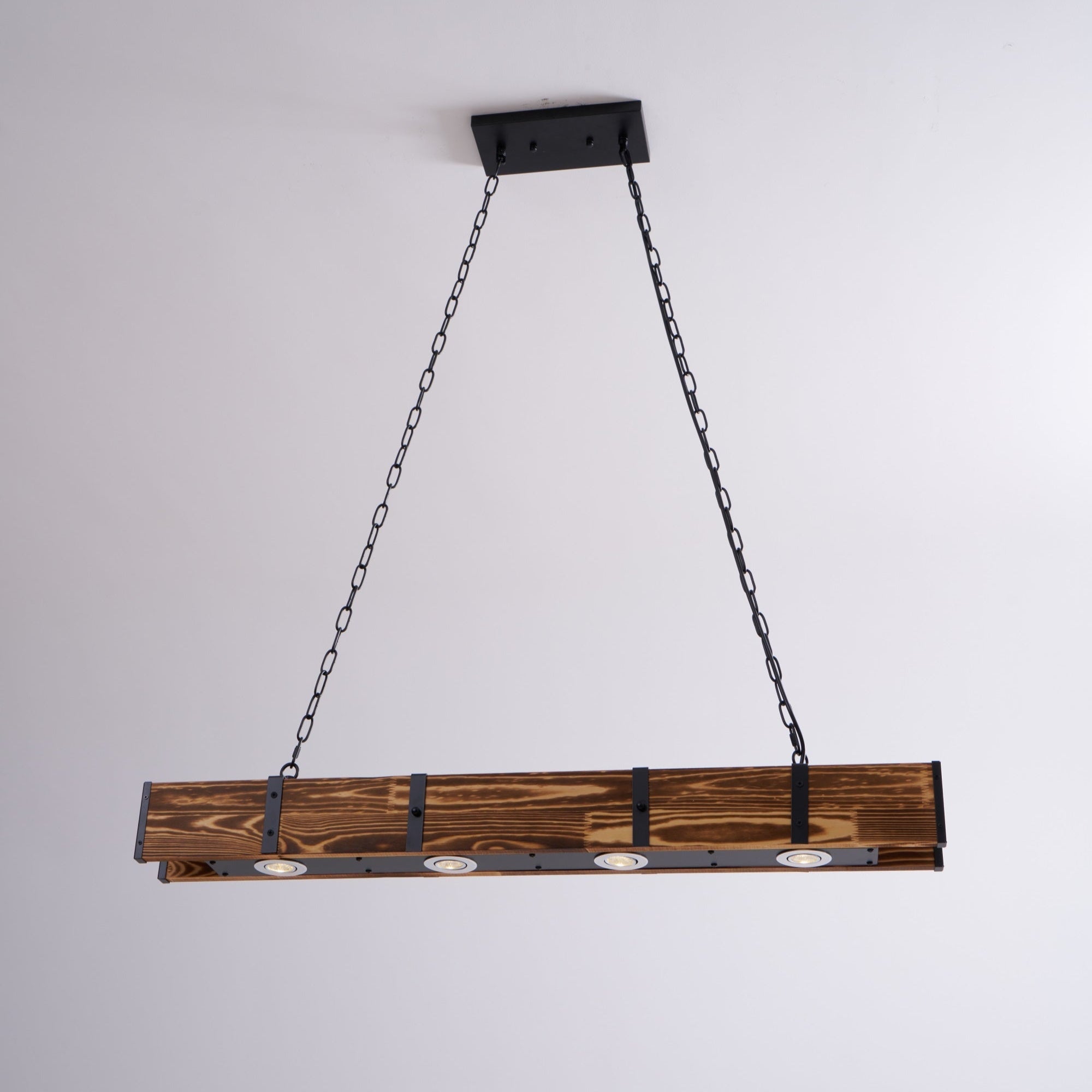 Lustra Chandelier Pleva Linear Natural Wood