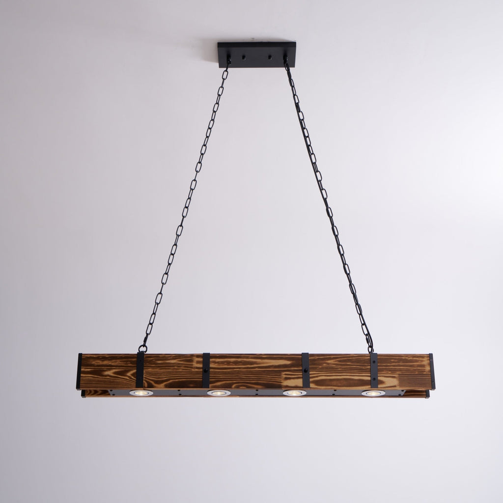 Lustra Chandelier Pleva Linear Natural Wood
