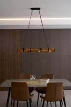 Lustra Chandelier Pleva Linear Natural Wood