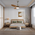 Elara Minimalist Wood Ceiling Fan Light