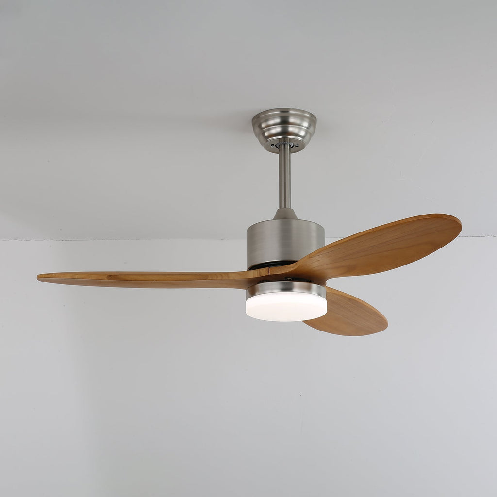 Elara Minimalist Wood Ceiling Fan Light