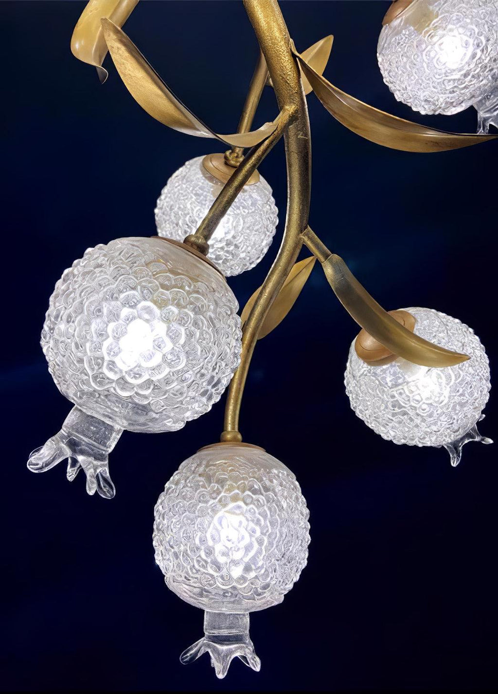 Aursorir Elegance Pomegranate Brass Glass Ceiling Lamp