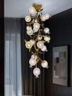 Aursorir Elegance Pomegranate Brass Glass Ceiling Lamp