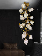 Aursorir Elegance Pomegranate Brass Glass Ceiling Lamp