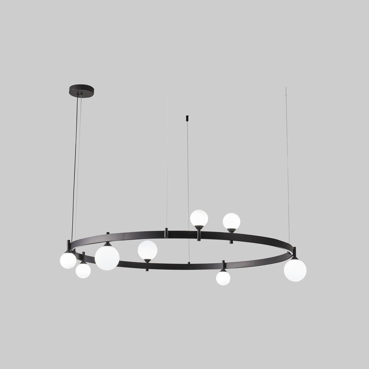 Lustra Pendant Lamp Round Black Ring
