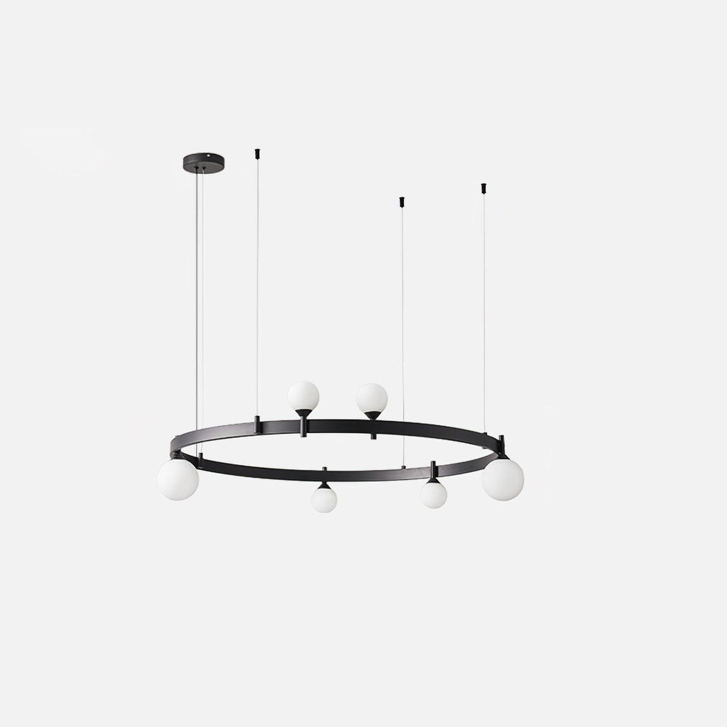 Lustra Pendant Lamp Round Black Ring