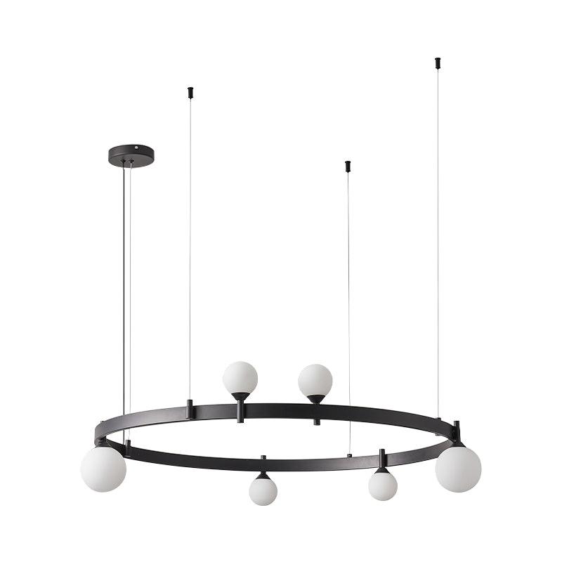 Lustra Pendant Lamp Round Black Ring