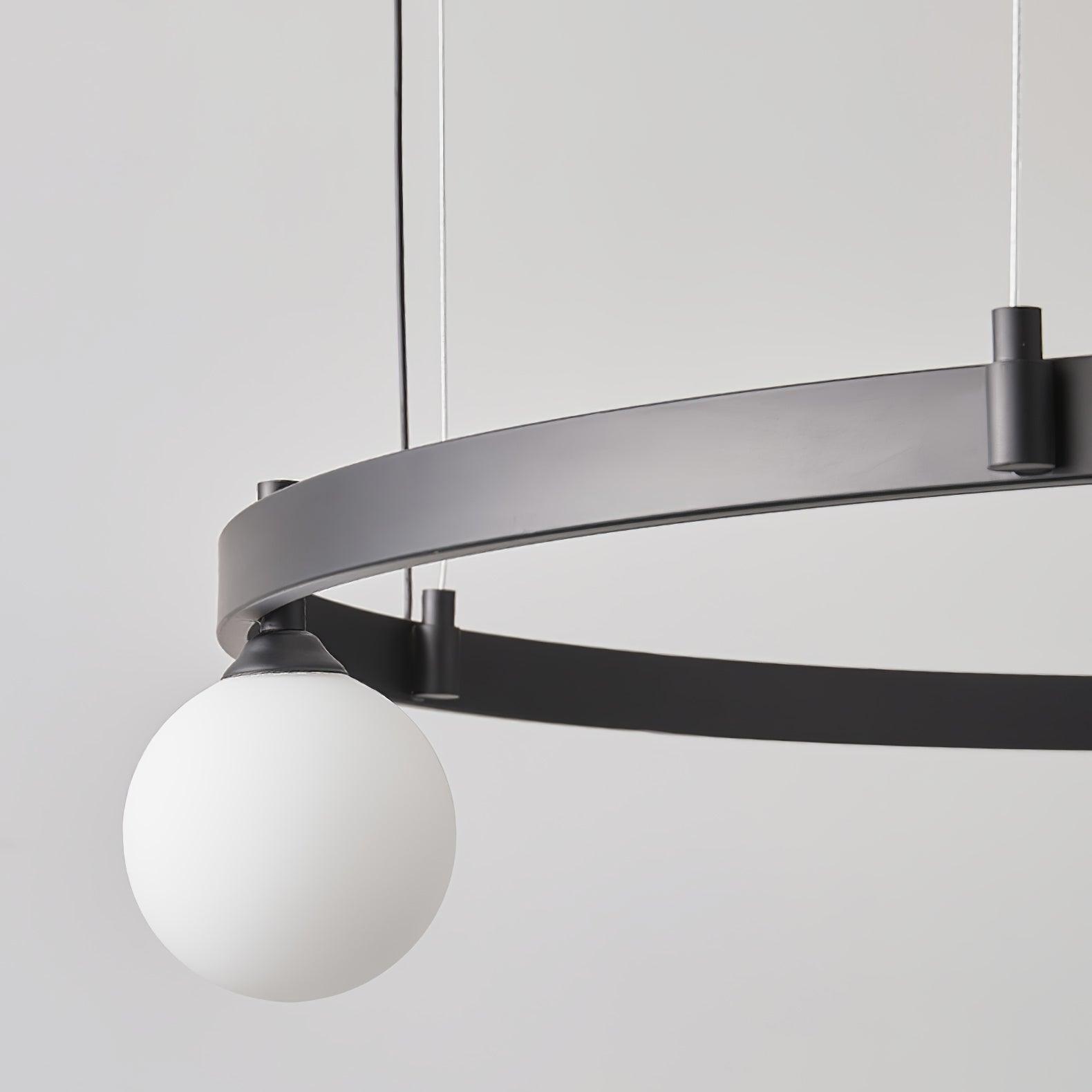 Lustra Pendant Lamp Round Black Ring