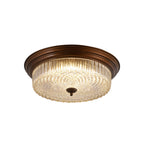 Ulcarir Modern Minimalist Retro Glass Flush Ceiling Light