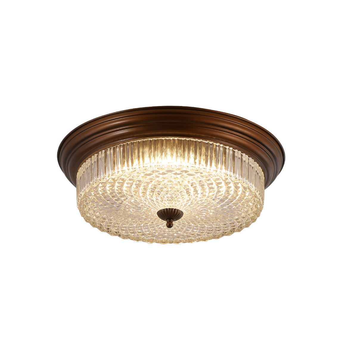 Ulcarir Modern Minimalist Retro Glass Flush Ceiling Light