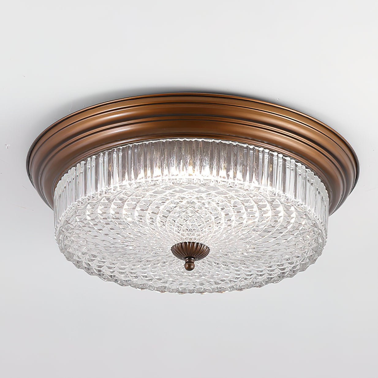 Ulcarir Modern Minimalist Retro Glass Flush Ceiling Light