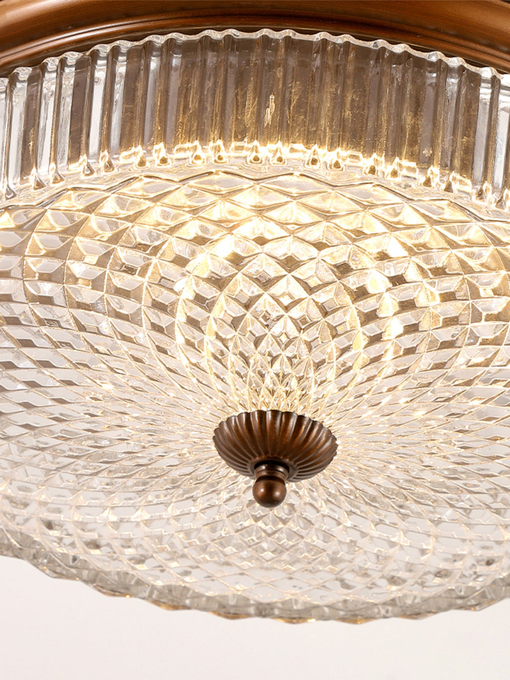 Ulcarir Modern Minimalist Retro Glass Flush Ceiling Light