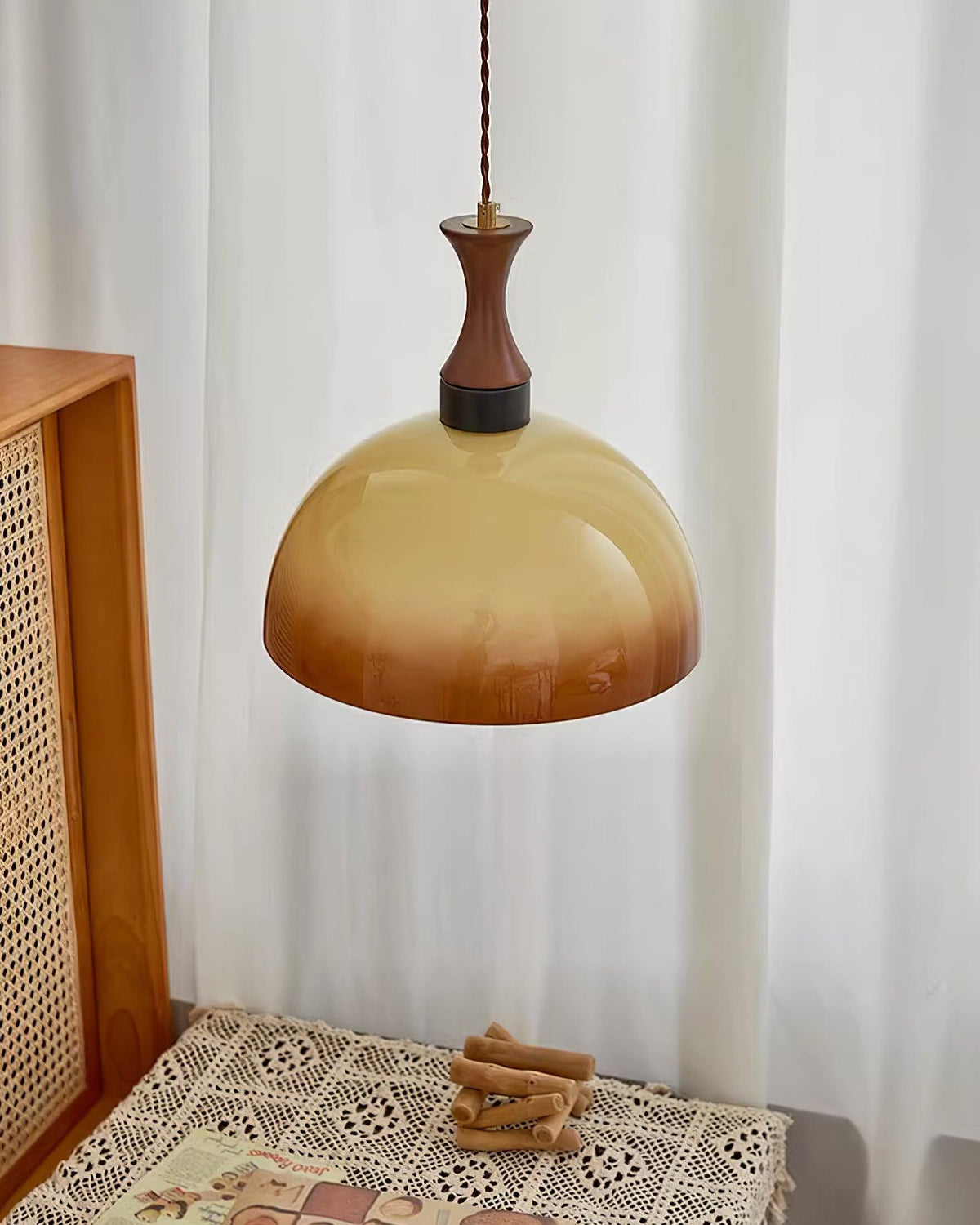 Antique Glass  Pendant Light