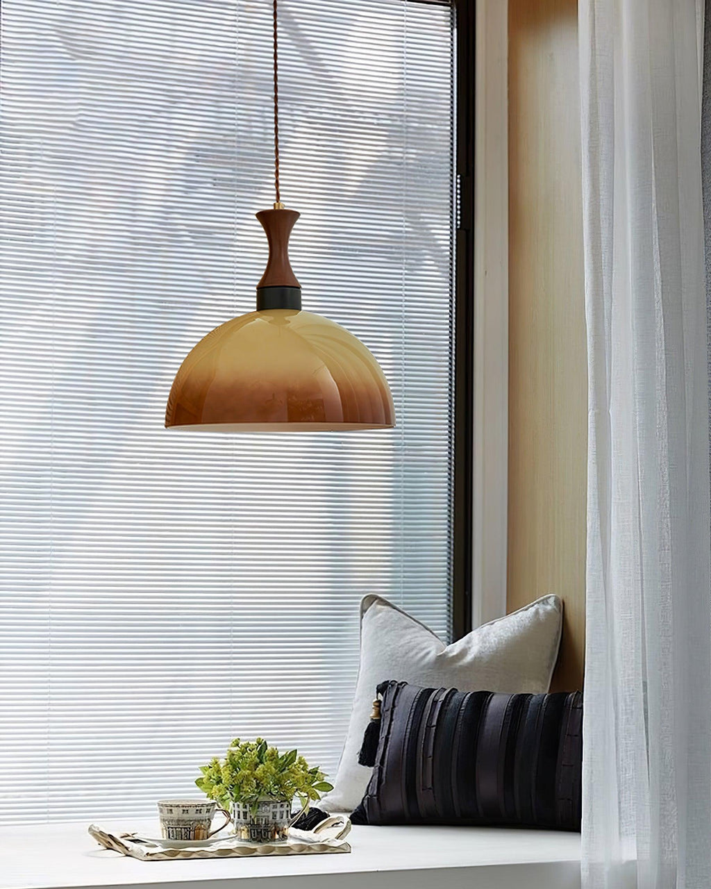 Antique Glass  Pendant Light