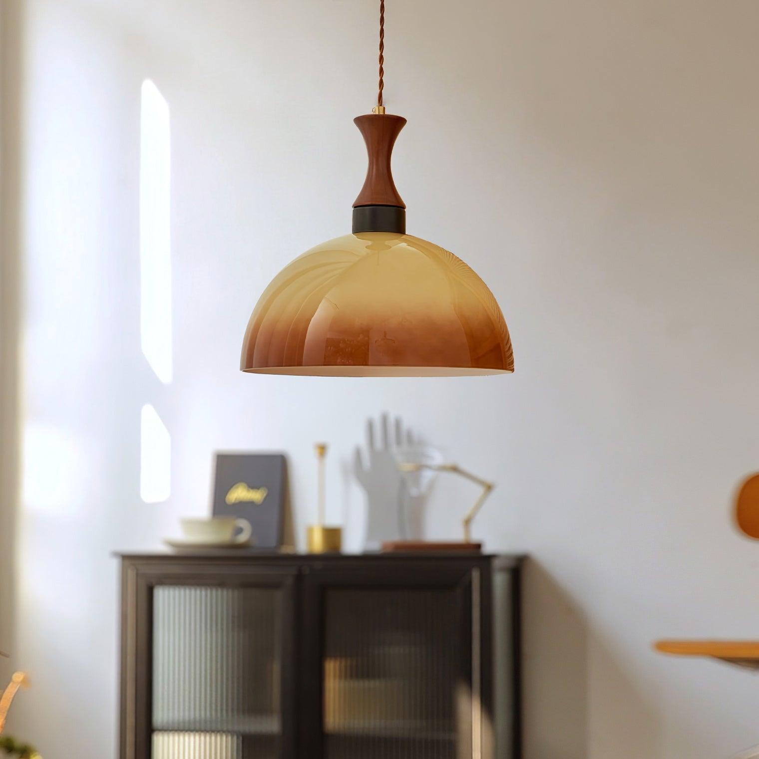 Antique Glass  Pendant Light