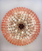 Aurora Chandelier Pink Glass Prisms Geometric