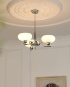 Lustra Pendant Lamp Glass Globe Brass Frame