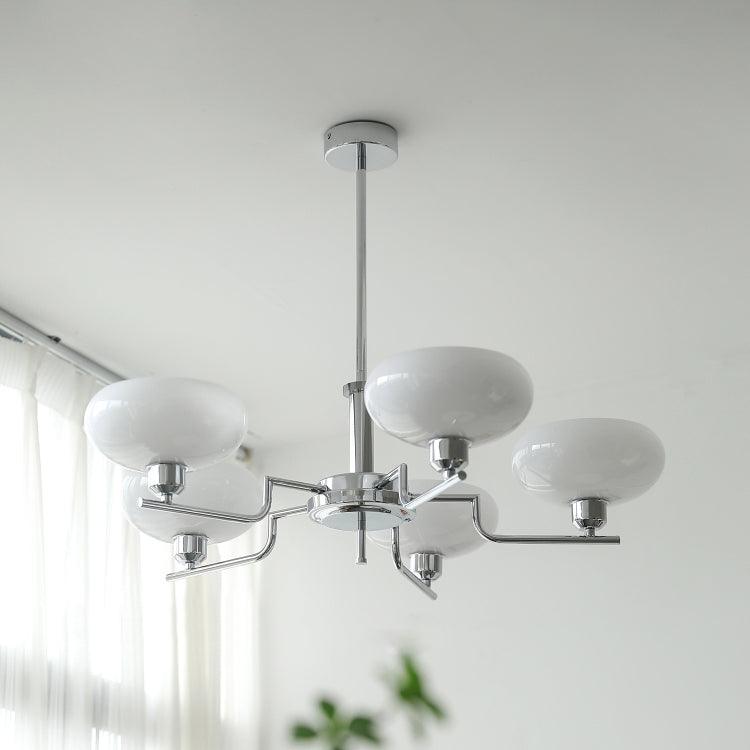 Lustra Pendant Lamp Glass Globe Brass Frame