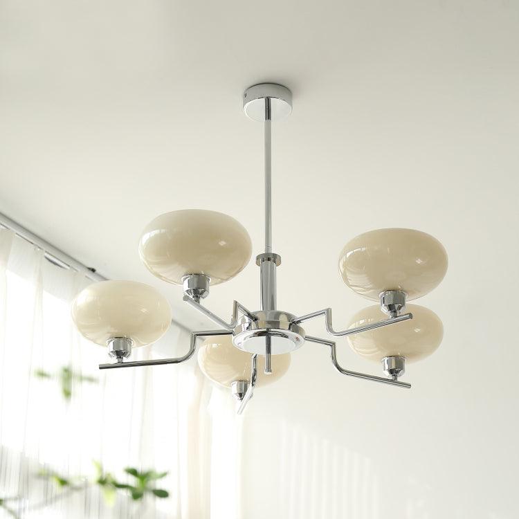 Lustra Pendant Lamp Glass Globe Brass Frame