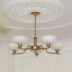 Lustra Pendant Lamp Glass Globe Brass Frame