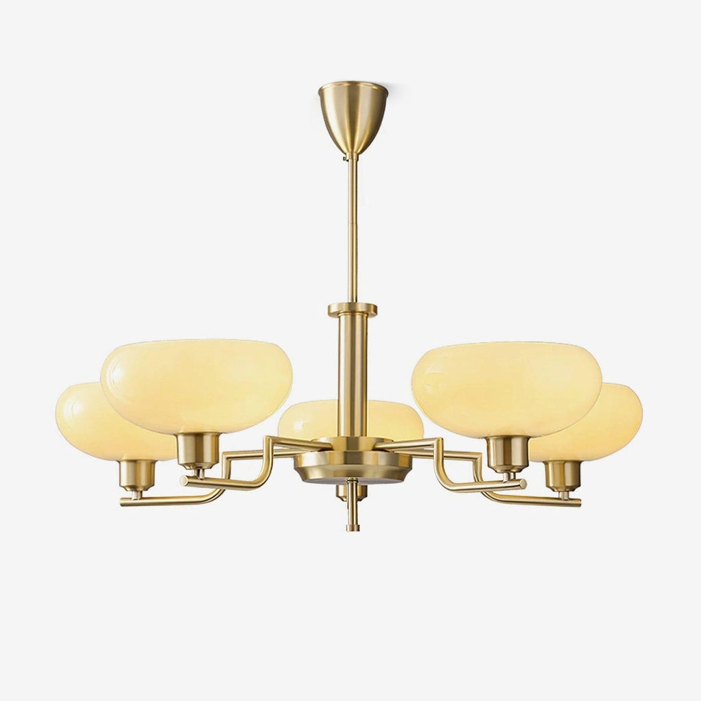 Lustra Pendant Lamp Glass Globe Brass Frame