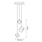 Arco Artistic Geometric Cube Chandelier