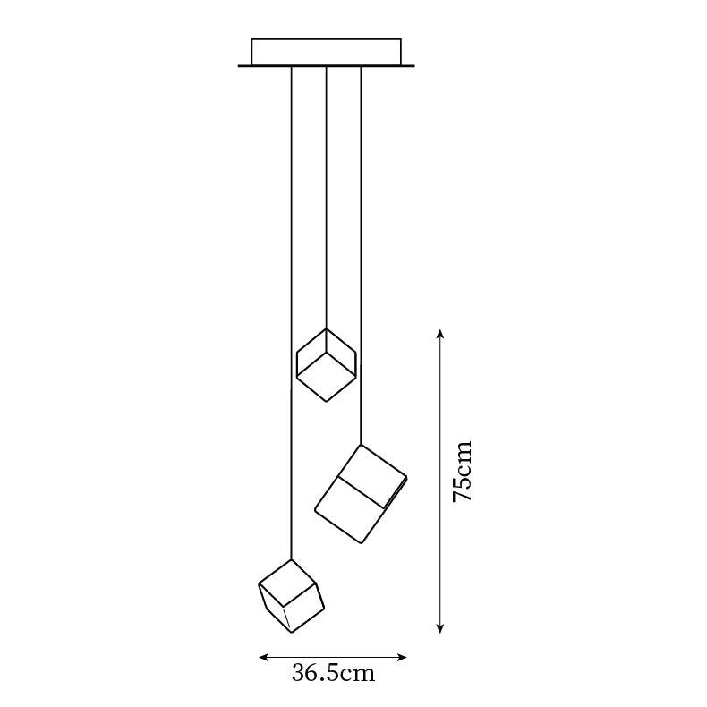 Arco Artistic Geometric Cube Chandelier