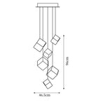 Arco Artistic Geometric Cube Chandelier