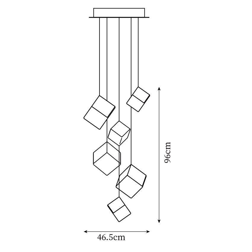 Arco Artistic Geometric Cube Chandelier