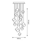 Arco Artistic Geometric Cube Chandelier