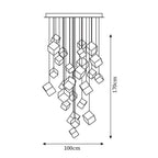 Arco Artistic Geometric Cube Chandelier