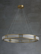 Cuzora Modern Minimalist Brass Alabaster Chandelier