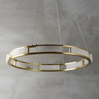 Cuzora Modern Minimalist Brass Alabaster Chandelier