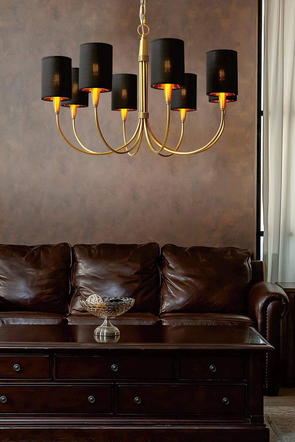 Armira Vintage Industrial Fabric Chandelier