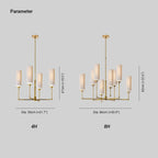 Artemis Chandelier Brass Fabric