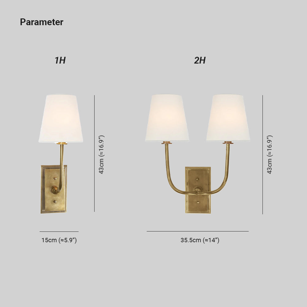 Silva Tapered Modern Fabric Wall Light - image 4