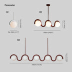 Aria Modern Metal Glass Linear Chandelier - image 3