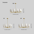 Valentina Nordic Glass Lantern Chandelier Living Room