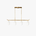 Valentina Modern Glass Linear Lantern Chandelier Dining Room