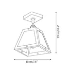 Radia Ceiling Light Wood Glass Vintage