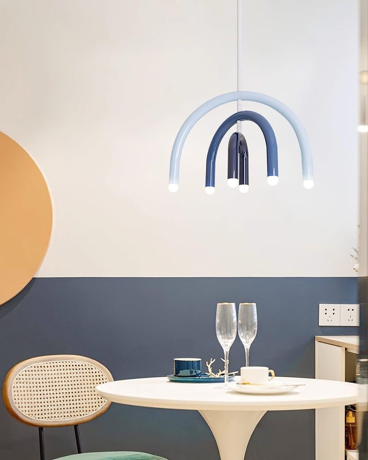 Pendant Lamp Rainbow Modern Arc for Living and Dining Room