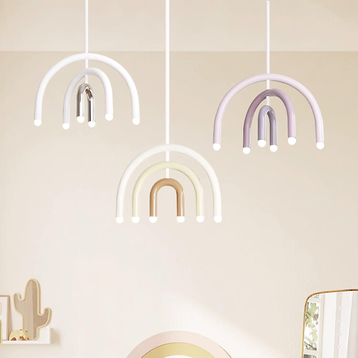 Pendant Lamp Rainbow Modern Arc for Living and Dining Room