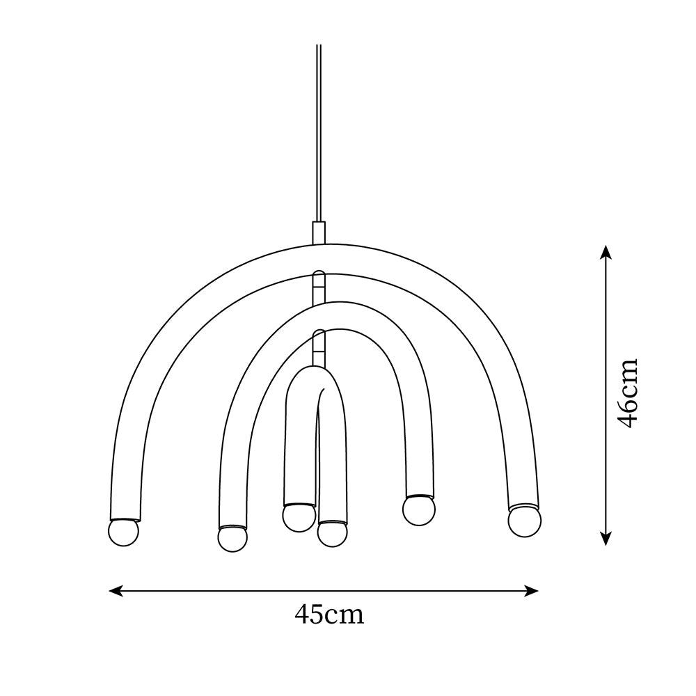 Pendant Lamp Rainbow Modern Arc for Living and Dining Room