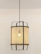 Solara Pendant Lamp Rattan Cane Frame Industrial