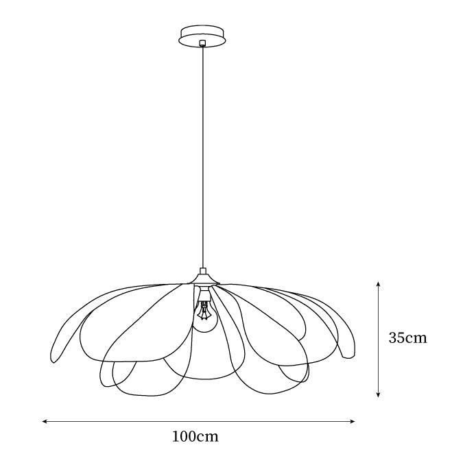 Eloria Petal-Shaped Rattan Pendant Light