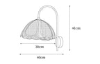Edria Petal-Shaped Rattan Wall Lamp