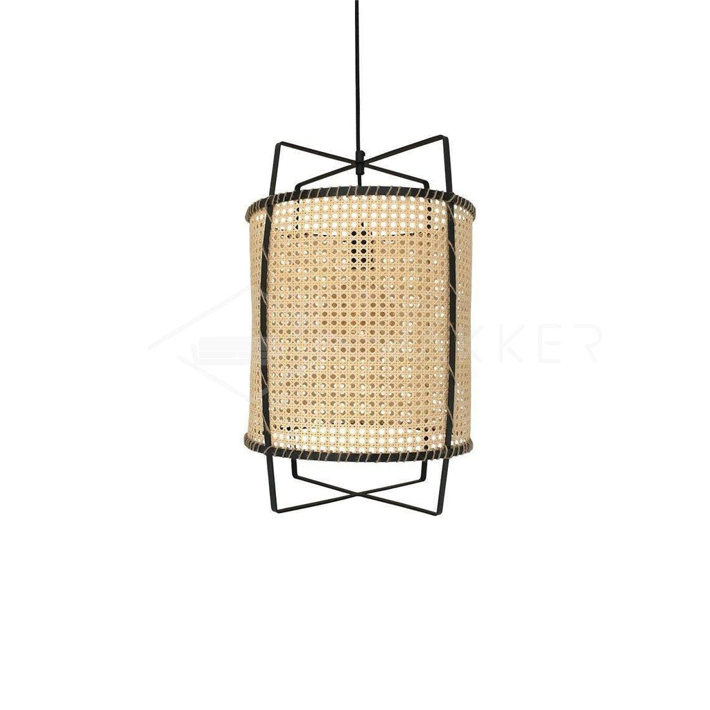 Solara Pendant Lamp Rattan Cane Frame Industrial