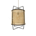 Solara Pendant Lamp Rattan Cane Frame Industrial